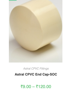 Astral CPVC End Cap SOC
